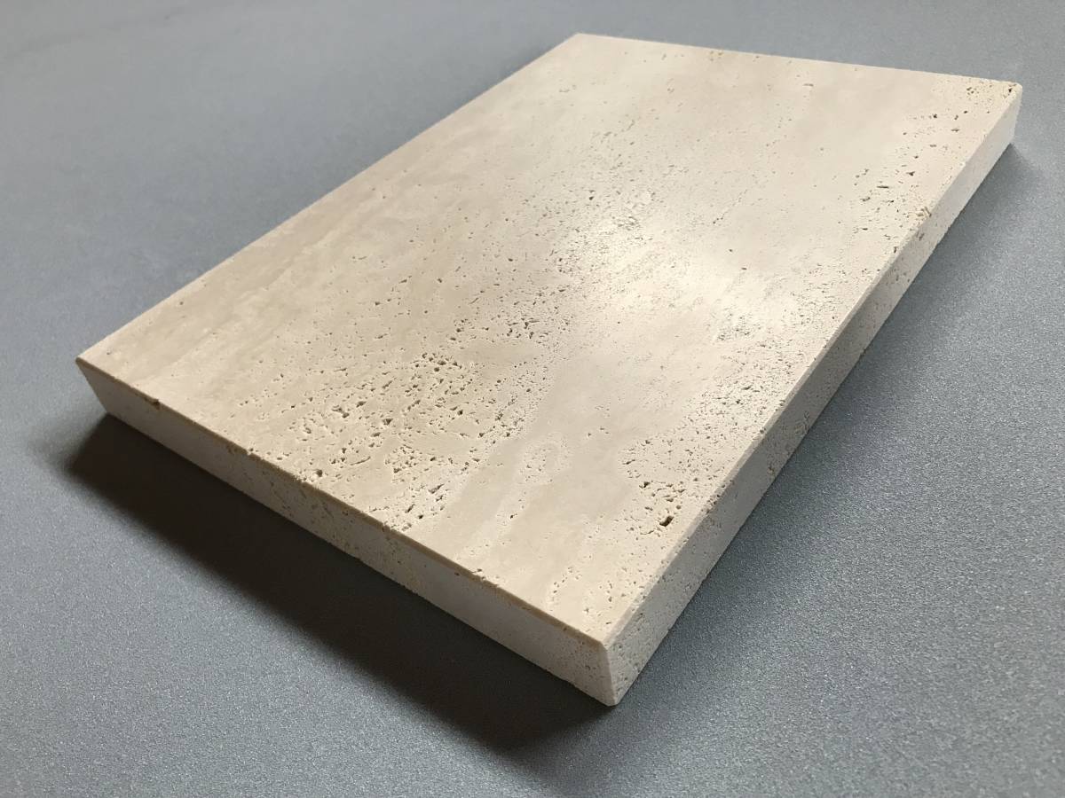 天然大理石オーディオボード○トラバーチン○ 165×230×30 【2枚】 即決