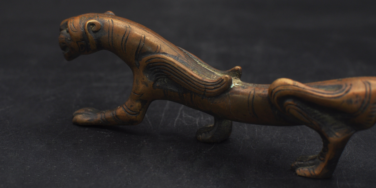 中国 古美術 瑞獣 置物 トラ