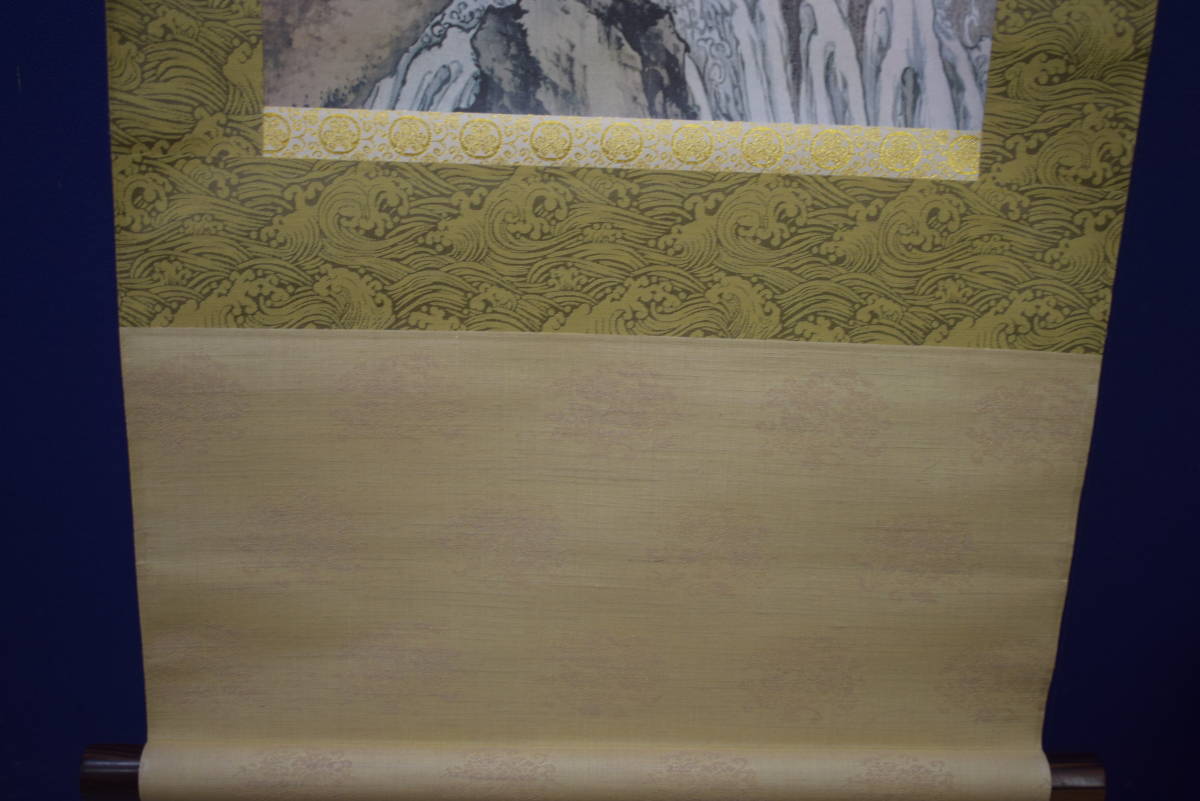 熊代熊斐/海棠白頭図/印刷工芸/桐共箱付/布袋屋掛軸HJ-