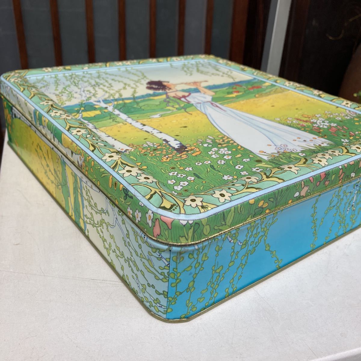 昭和レトロ クッキー缶 お菓子缶 空き缶 2個 レトロ雑貨 レトロ