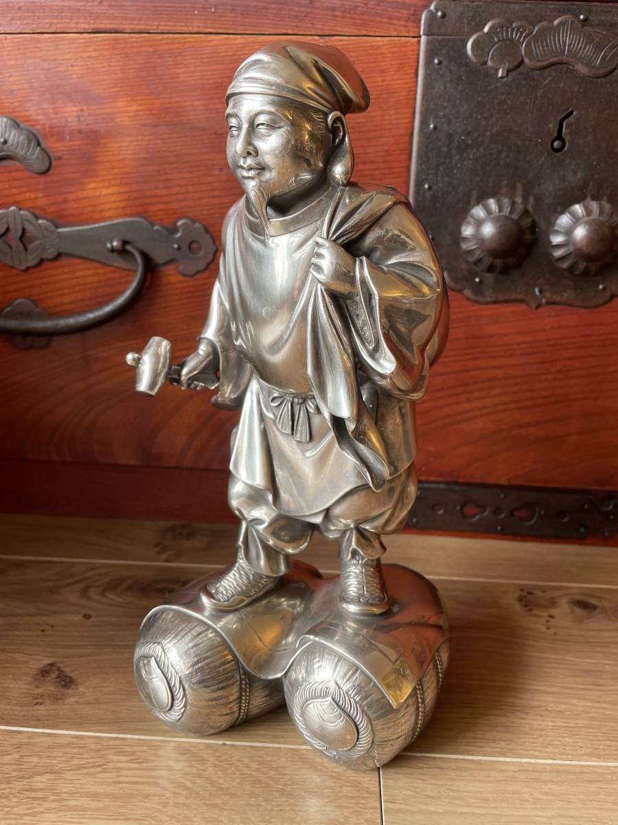 希少 高村光雲 光雲作 博文館 創業記念 恵比寿 大黒天 骨董品