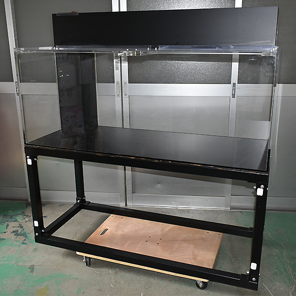 Yahoo!オークション - 中古3点セット アクリル水槽1500×600×600＋鉄