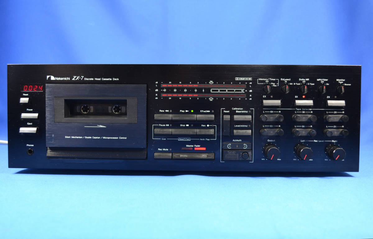 NAKAMICHI 3Head カセットデッキ 小売業者 ZX-7 メンテ途中・録音再生