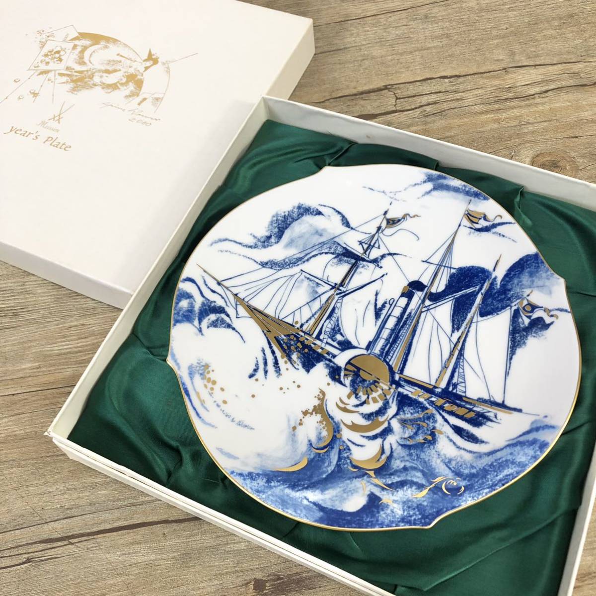 Meissen マイセン イヤープレート 2001年 メモリアルプレート 天使