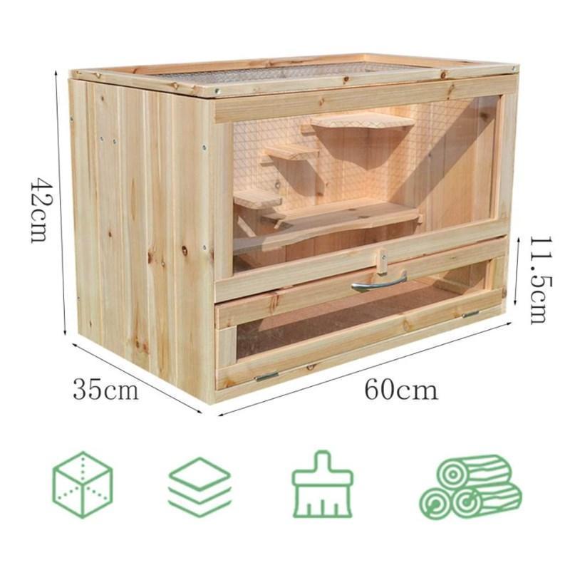 小動物 ケージ 大型 ハムスター 良い ハリネズミ ハウス 木製 モルモット