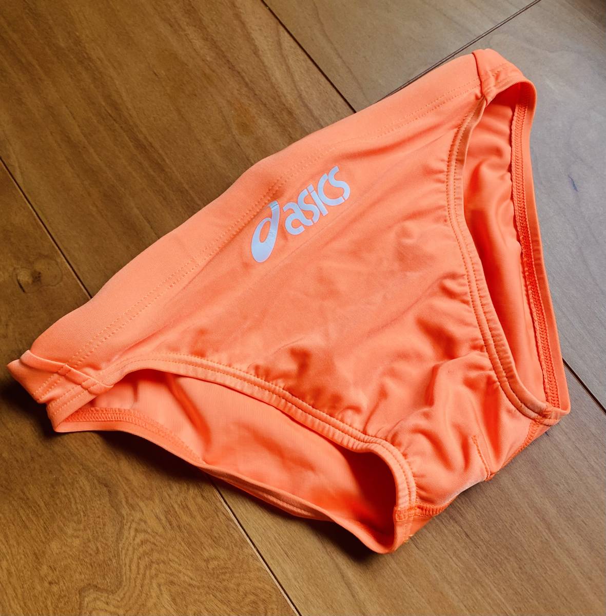 ASICS ハイドロCD 競泳水着(無改造、着用済) ALS55T(蛍光オレンジ x 白