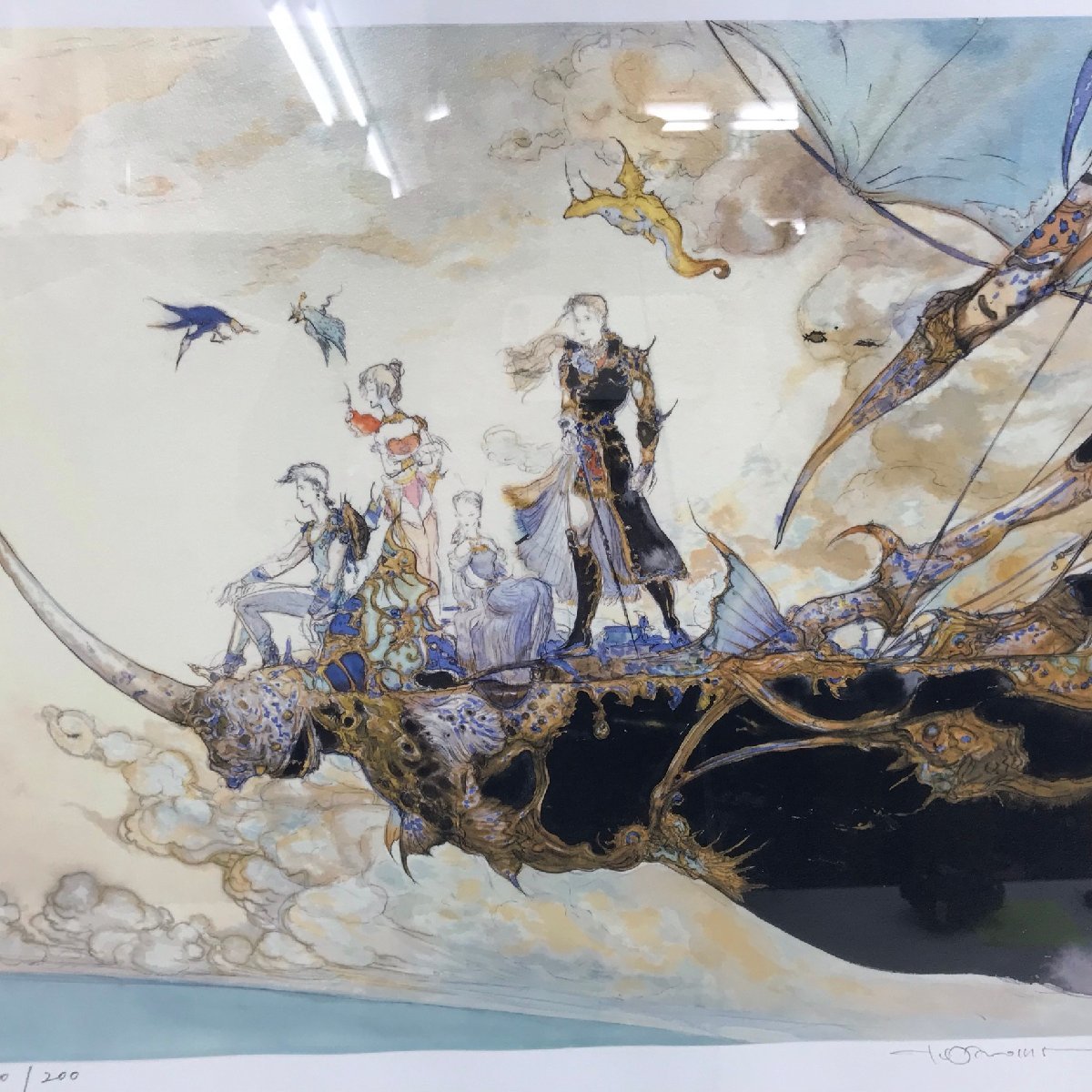 値下げ】【FF15】天野喜考 版画 「Night」保証書あり美品 値下げ