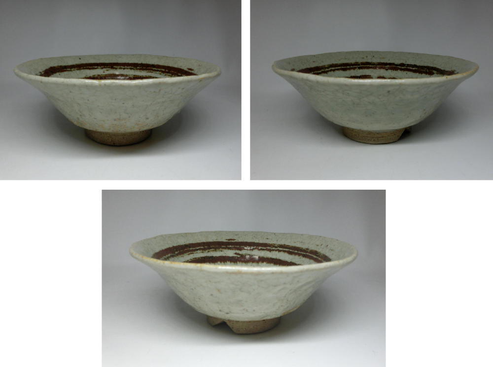 蓮月焼 太田垣蓮月作 白磁 刻和歌文 煎茶碗 四客 古竹製碗筒付 F R5939