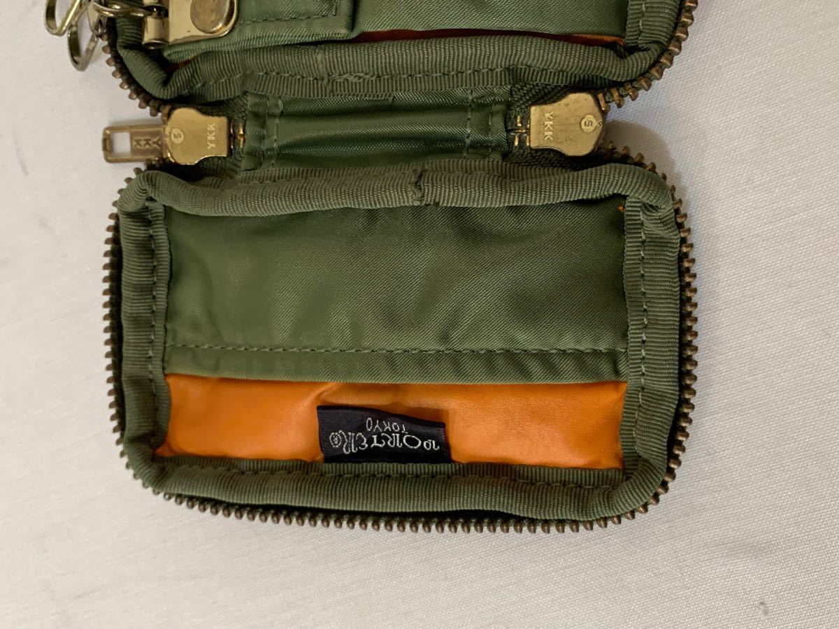 ポーター タンカー キーケース カーキ色 6連 セージグリーン PORTER