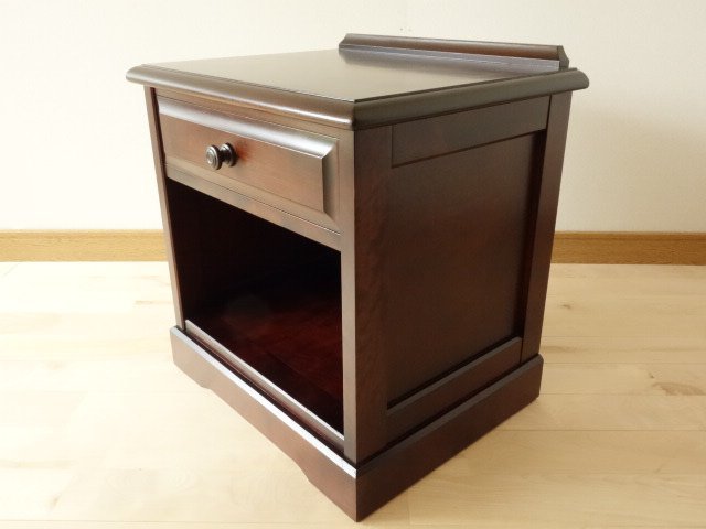 北海道民芸家具 ナイトテーブル サイドテーブル 再塗装済 USED