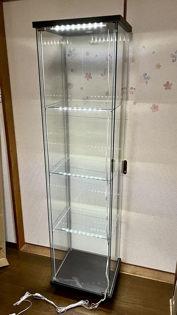 IKEA DETOLF ガラス扉 キャビネット コレクション ディスプレイ IKEA