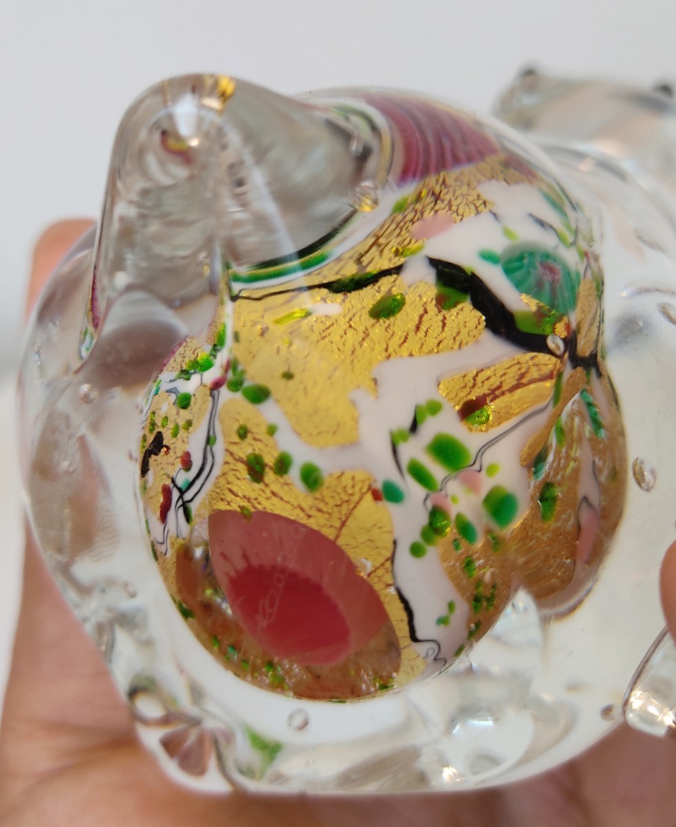 サイン有り☆超希少品☆黒木国昭 光琳 金彩象嵌 羽子板 ガラス工芸