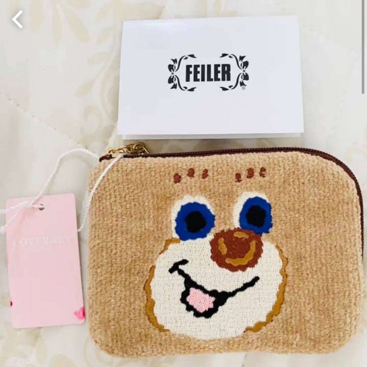 ラブラリーバイフェイラー ドアップテディガール ポーチ パール