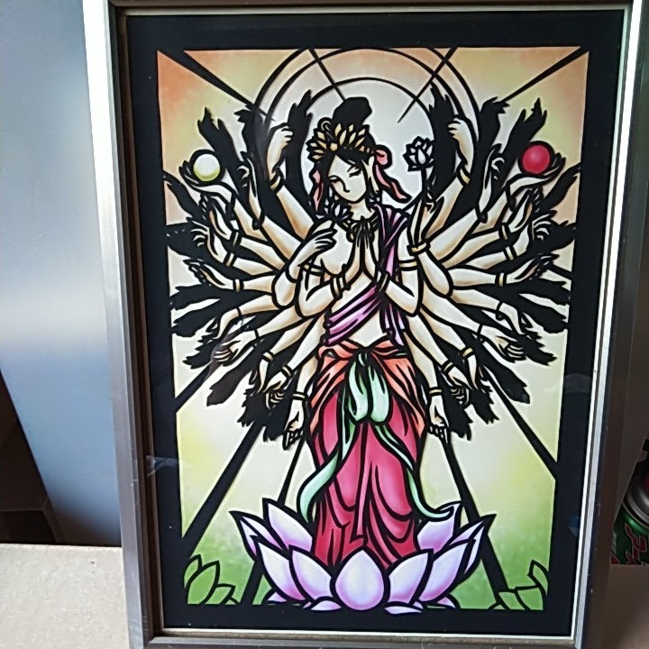 千手観音菩薩 切り絵イラスト A4｜Yahoo!フリマ（旧PayPayフリマ）