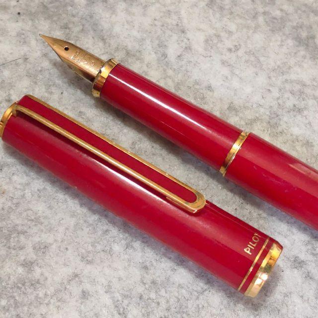 パイロット 万年筆 14K-585 赤系 28092 PILOT CUSTOM 14k 585 ケース
