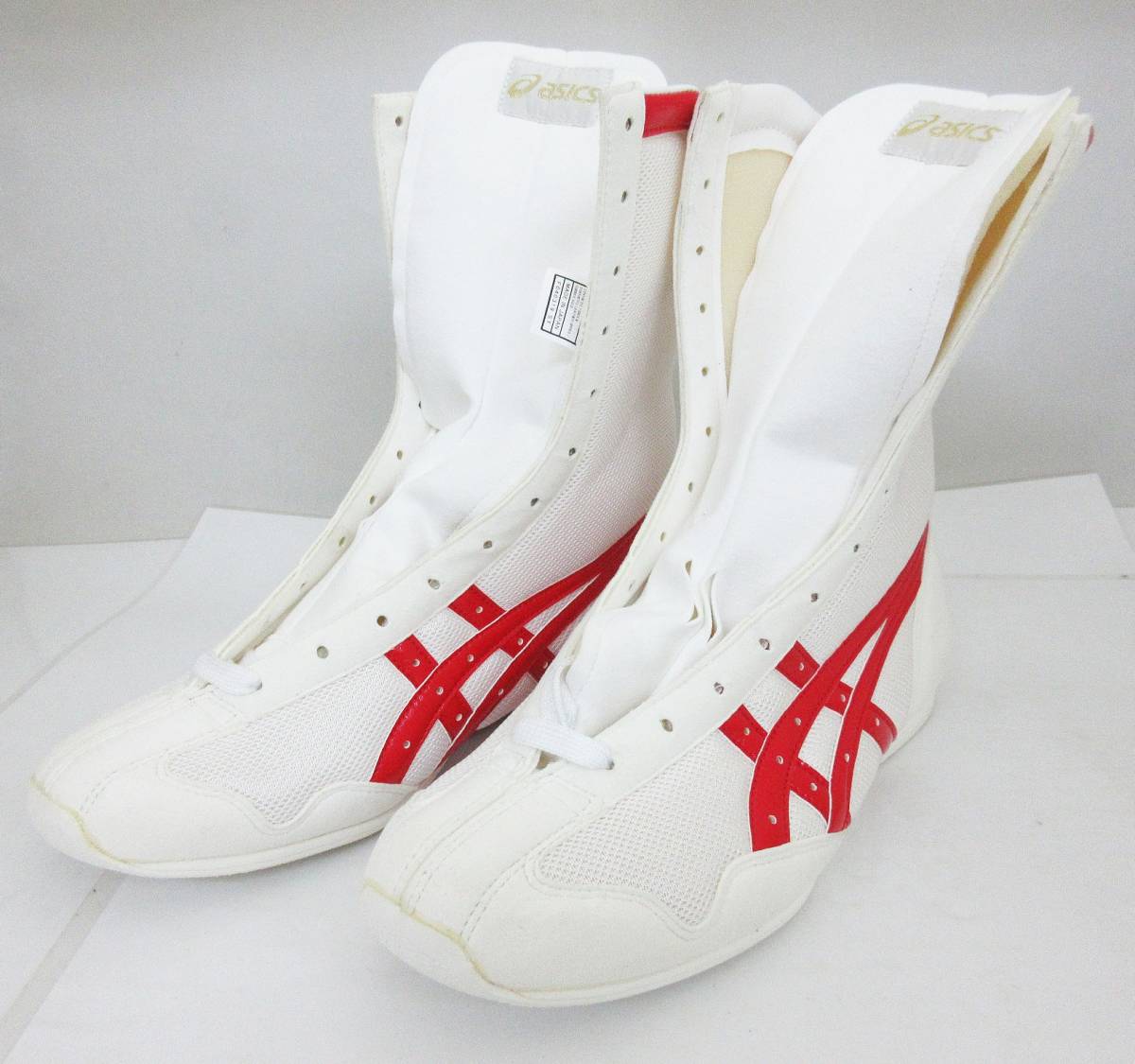 ホワイト ボクシングシューズ ハイカット 26/26.5CM ボクシング用