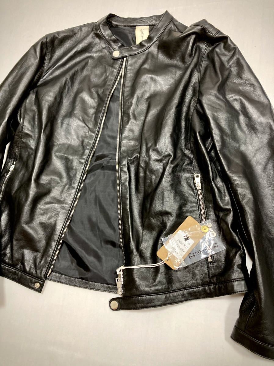 新品未使用 13 6万 Delan デラン シングルライダース レザージャケット