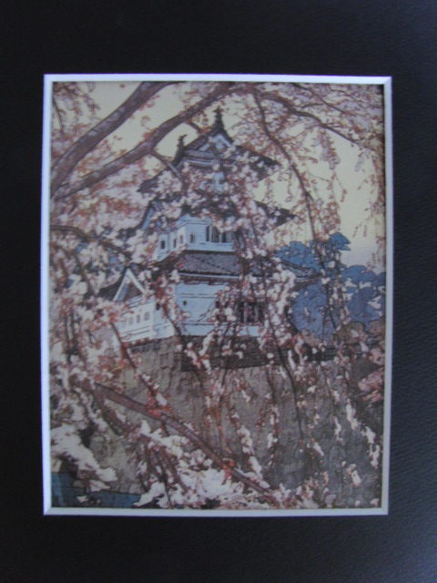 吉田博、【金閣】、希少な額装用画集より、美品、日本人画家、新品額装