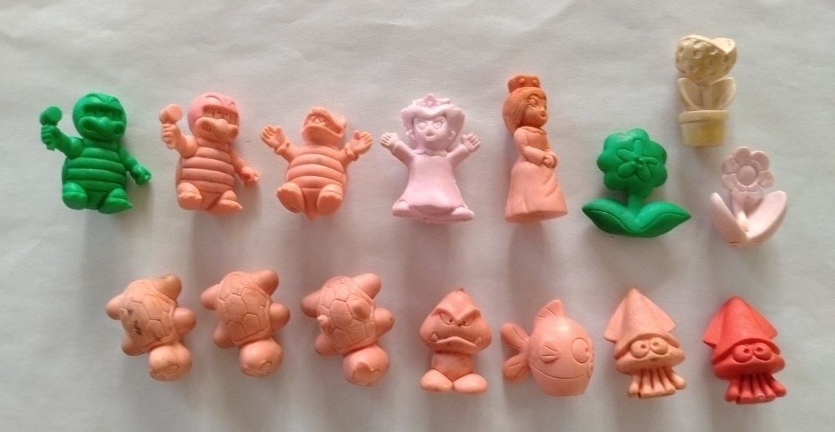 スーパーマリオブラザーズ キャラクター 消しゴム 15体 当時物 食玩