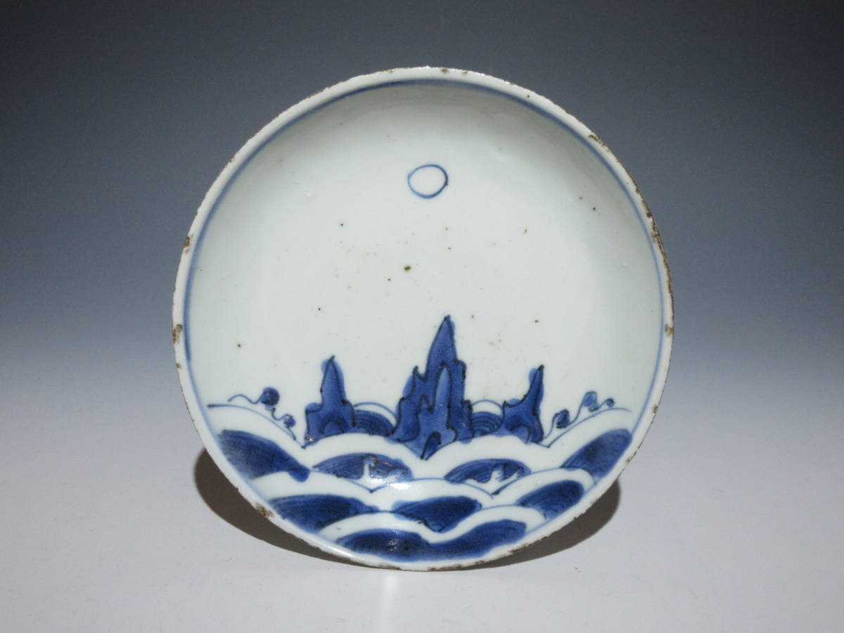 中国明時代 呉須古染付 四方鉢 東さ7-0330① 中国明時代 呉須古染付