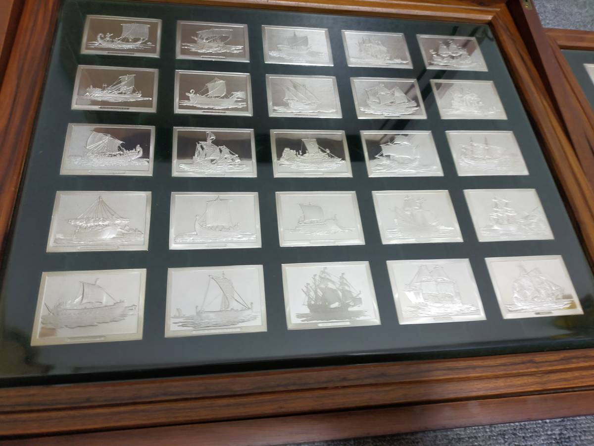 旧フランクリンミント製】偉大なる歴史上の帆船 銀メダル☆品位.925☆重量