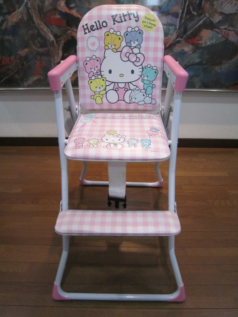 HELLO KITTY ハロー キティ 折りたたみ式 ハイ ベビーチェア パイプ