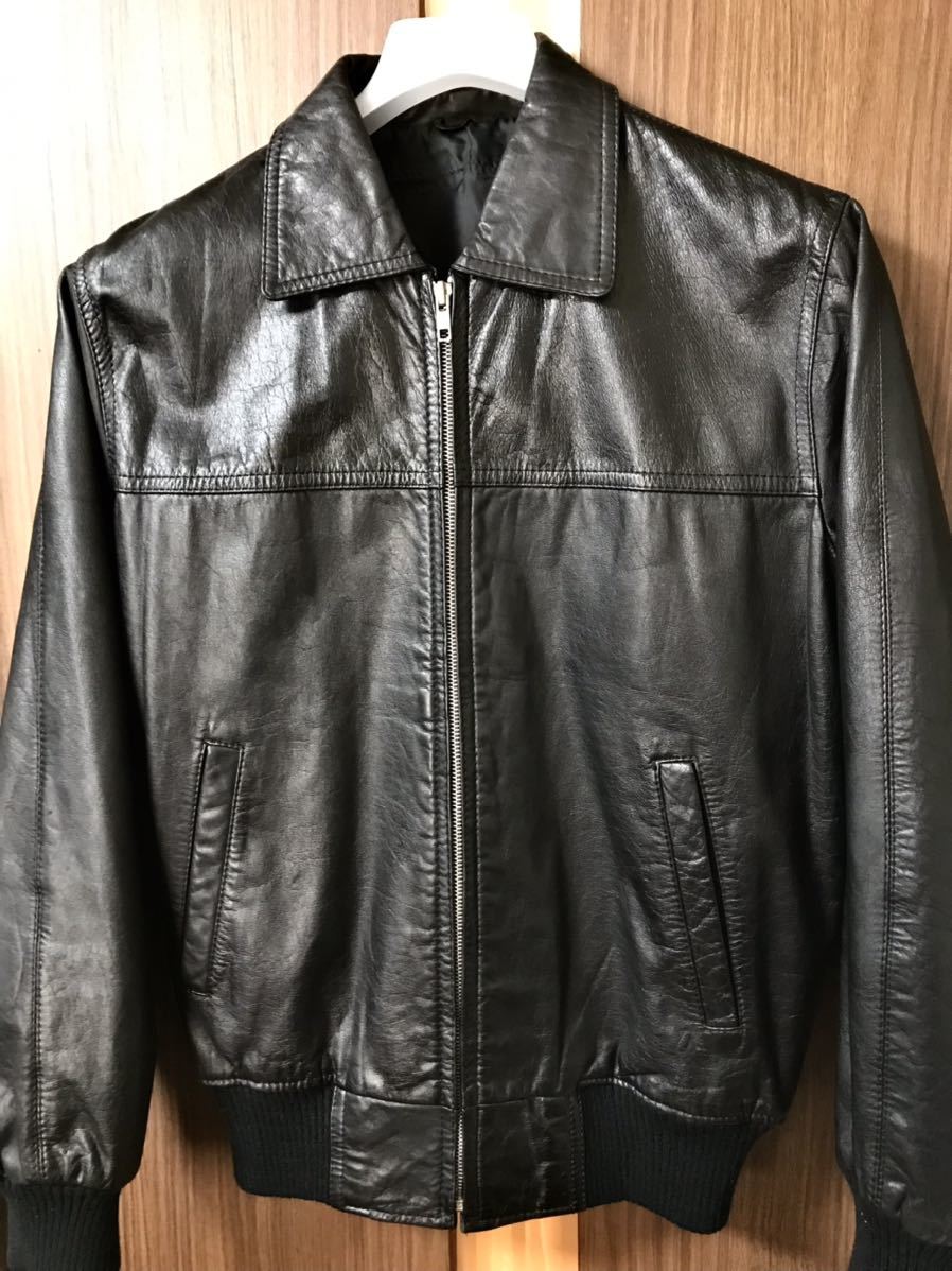 Yahoo!オークション - ヴィンテージ リブレザージャケット エディスリ