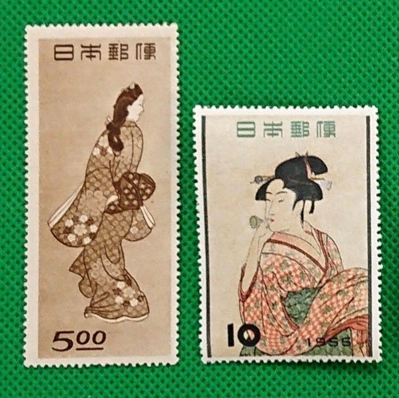 ふ*ん様 銭単位切手 見返り美人 月に雁 各2枚セット