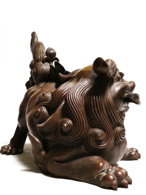 藤原陶臣 備前焼 牡丹獅子 置物 工芸品 厄除け 魔除け インテリア 縁起物