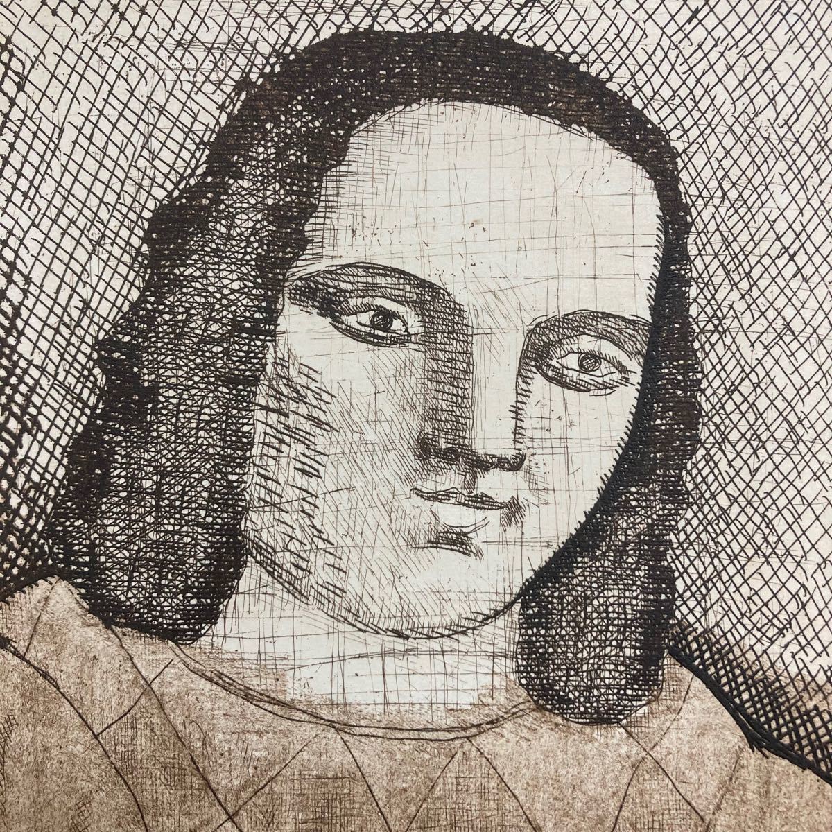 希少】有元利夫 銅版画 1982年 直筆サイン 彌生画廊 額装品 絵画