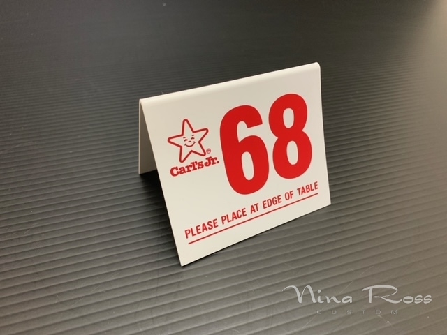 カールスJr テーブルナンバー プレート ローライダー カールスジュニア