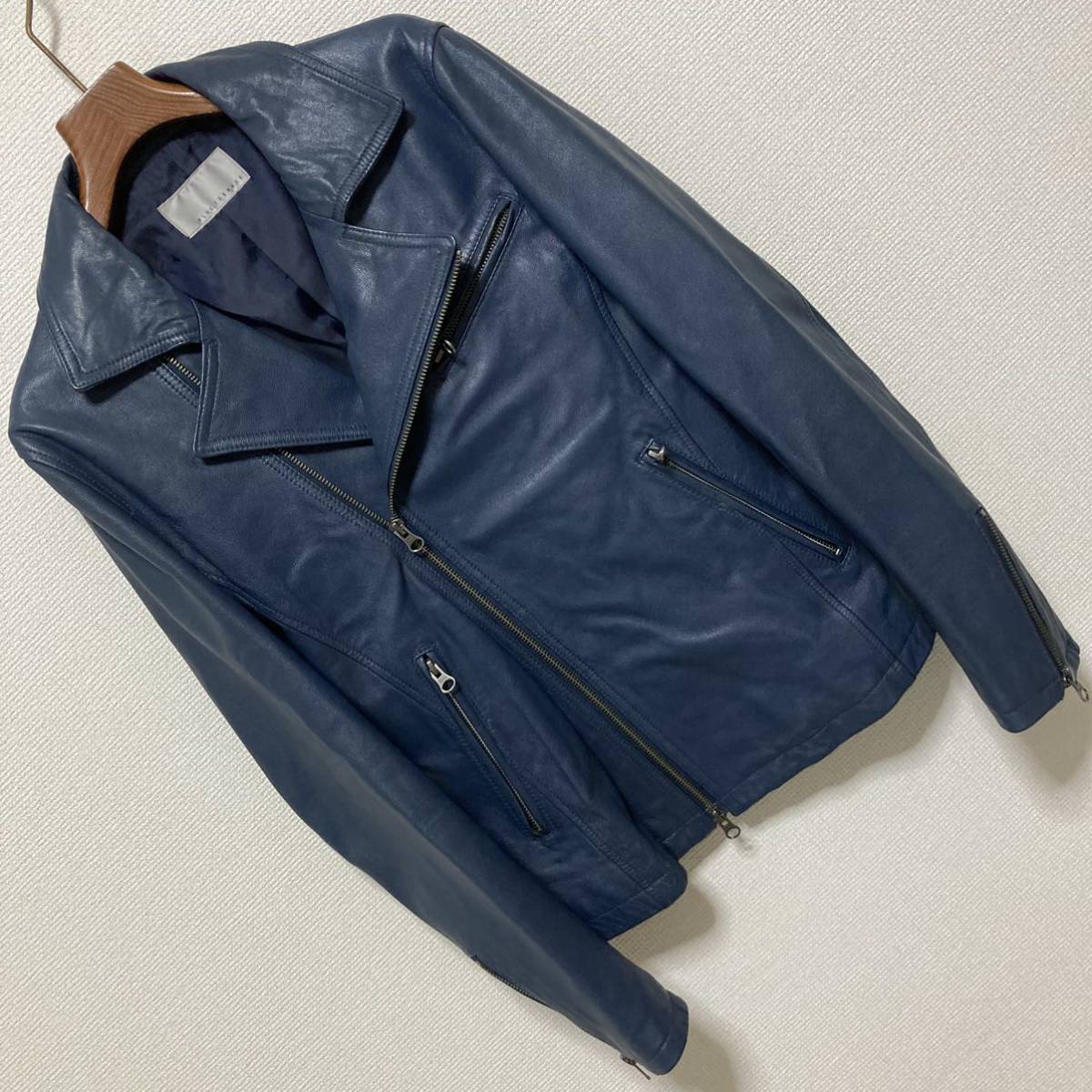 美品 TORNADOMART 紺色 ライダース ジャケット トルネードマート M