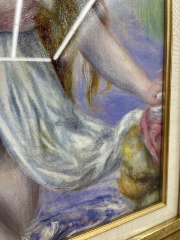 ◎ルノワール◎髪長き水浴の乙女◎肉筆◎油彩◎鑑定書◎