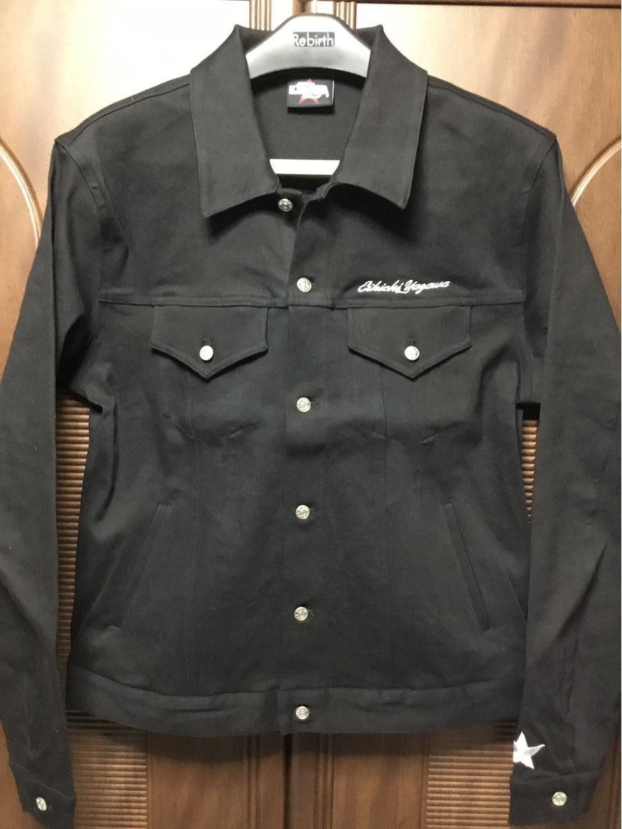 矢沢永吉 ストレッチジーンジャケット(ロゴ星) XLサイズ ブラック