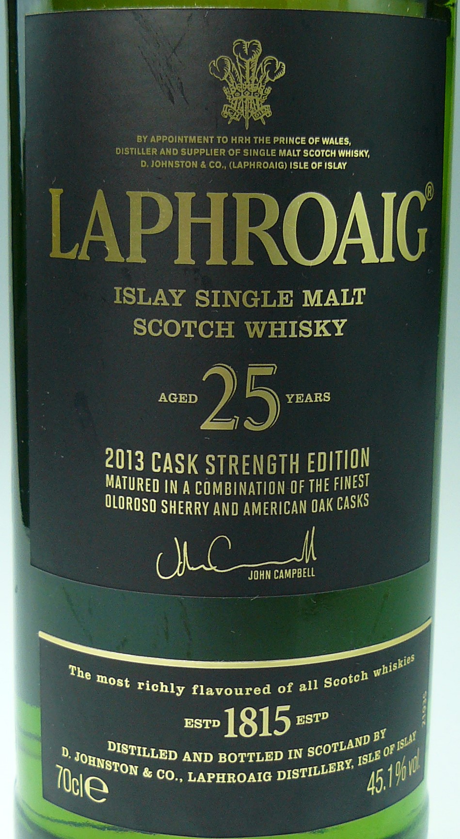 空瓶、LAPHROAIG25年