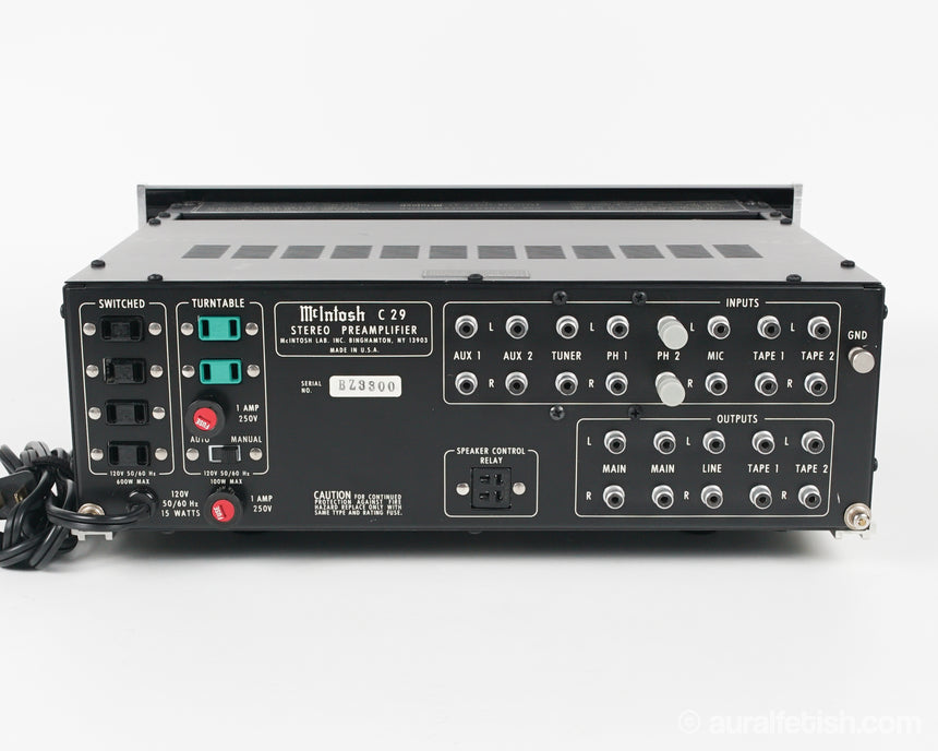 Vintage Mcintosh C29 // Solid-State Preamp – AURAL HiFi