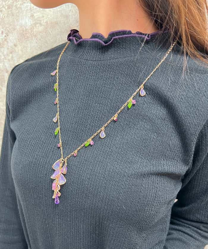 スマホアクセサリー DECO depuis 1985 3D FLOWER MALTI CHAIN スマホ