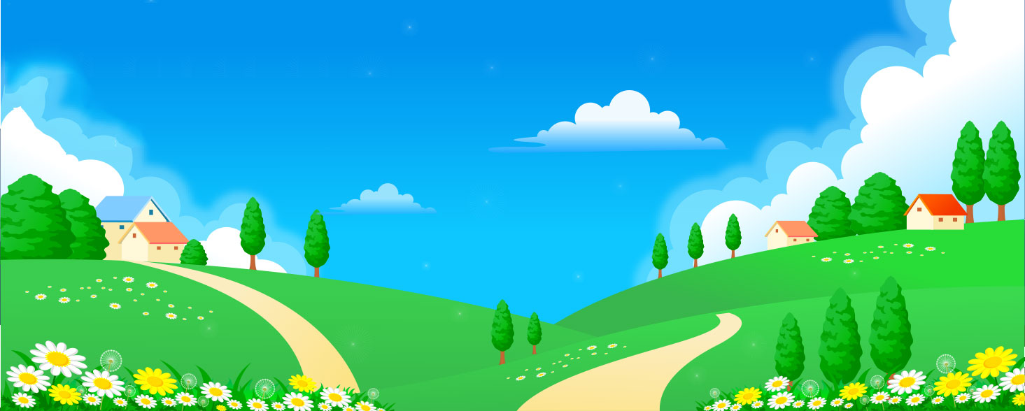 春のイラストNo.127『春の草原』／無料のフリー素材集【花鳥風月】