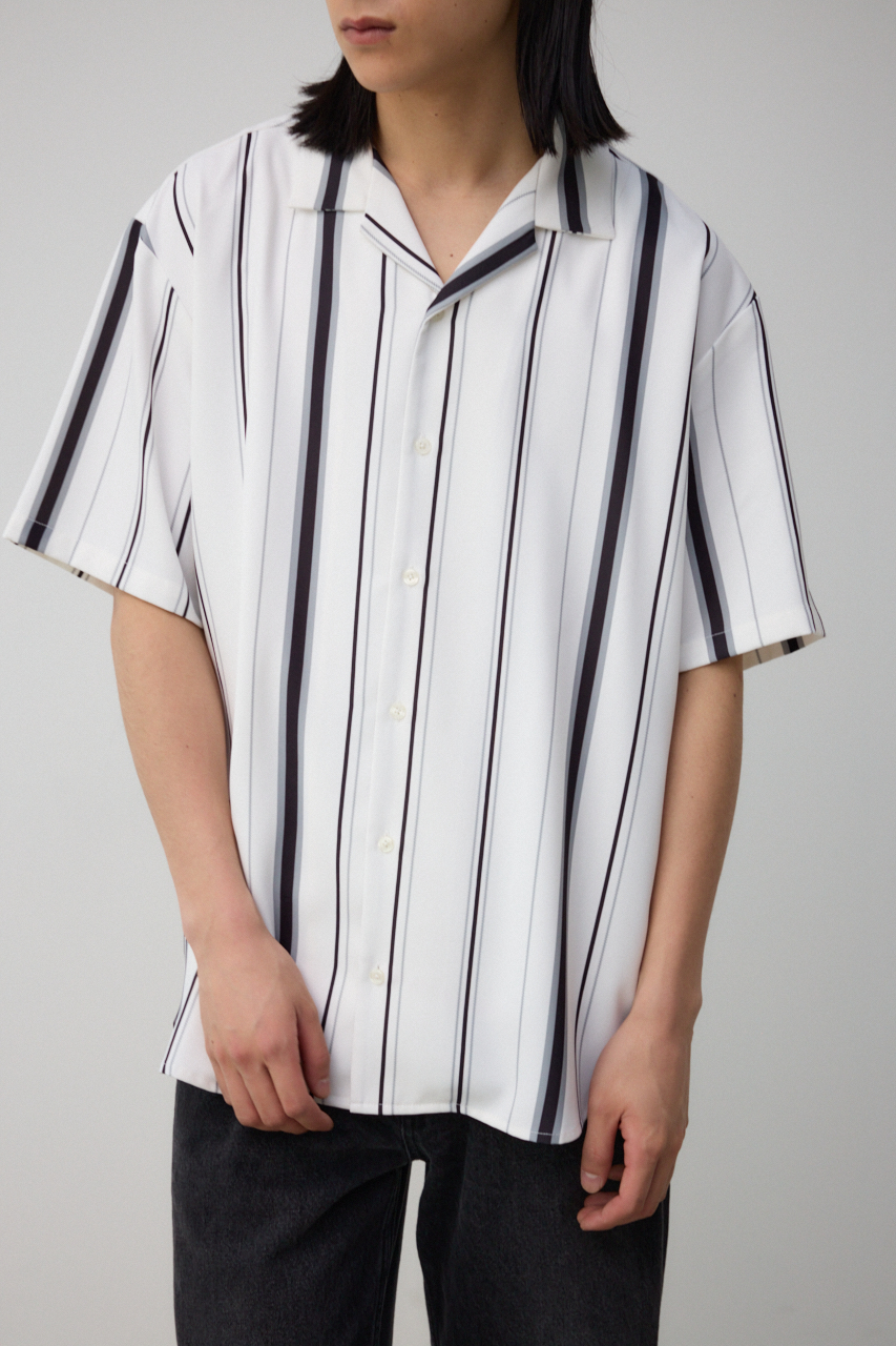 梨地マルチストライプシャツ｜MEN｜251HSB30-173D｜AZUL BY MOUSSY