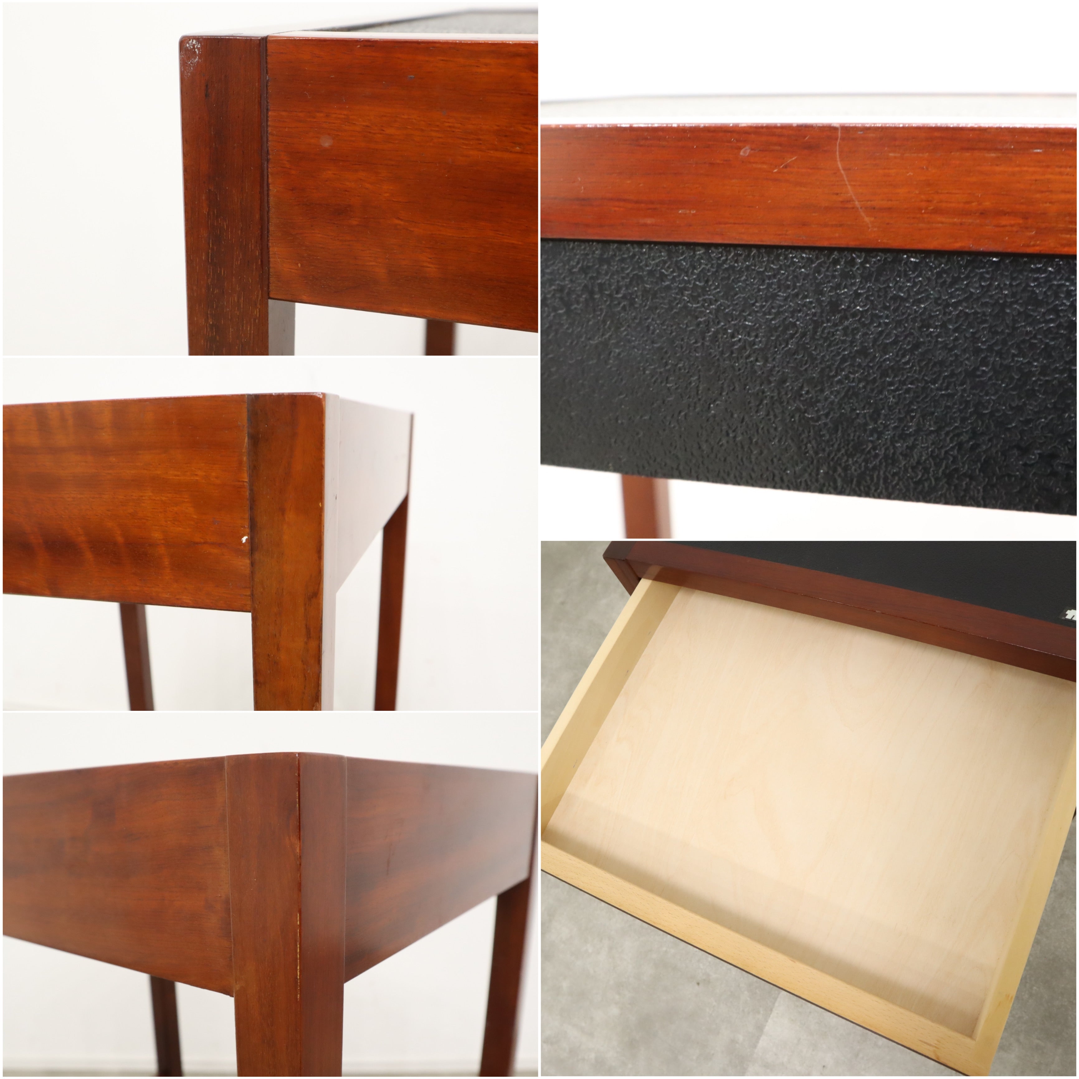 長期自宅保管品 オールドカリモク サイドテーブル 花台 電話台 旧