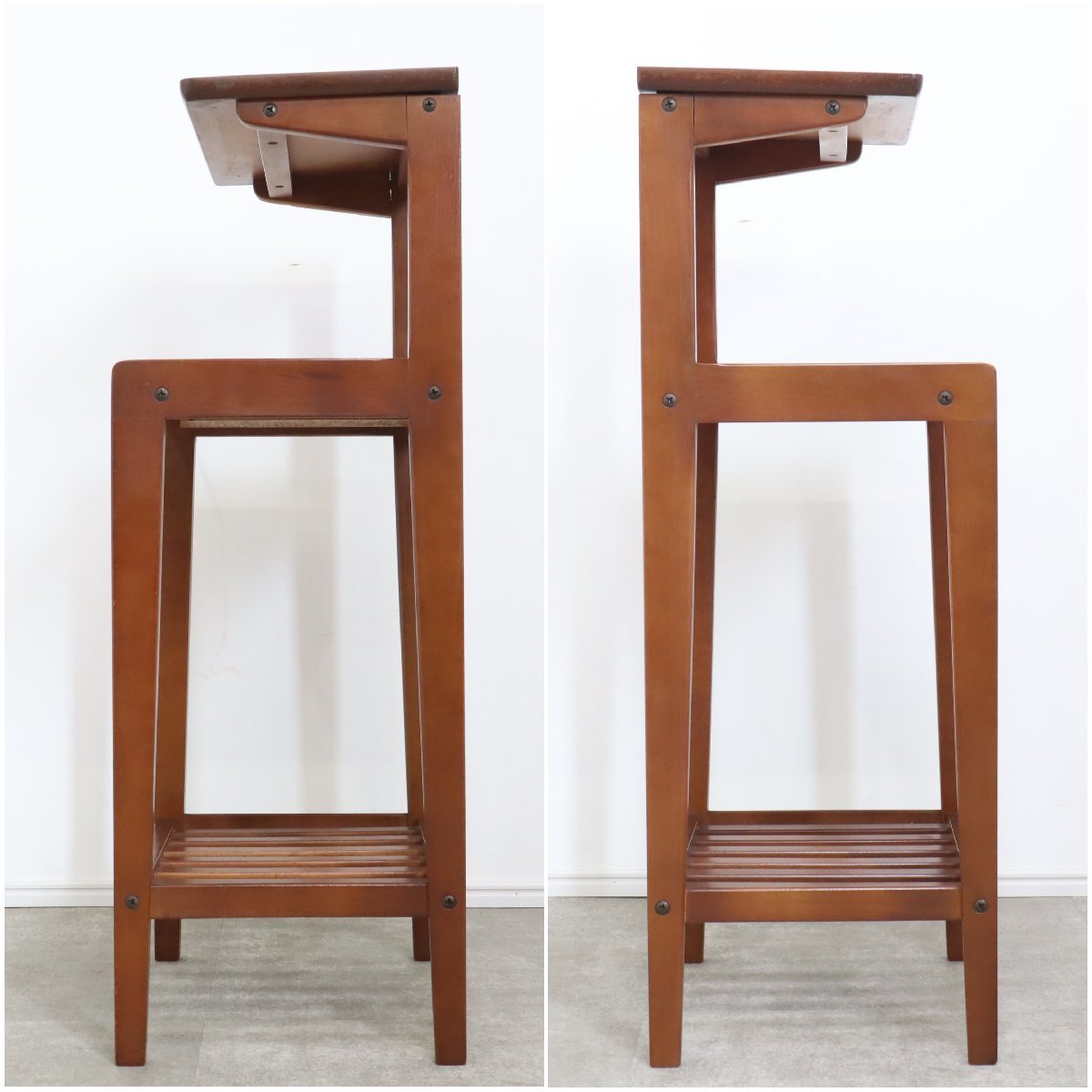 カリモク コロニアル 卓上電話台 小物置き 昭和レトロ 昭和レトロ