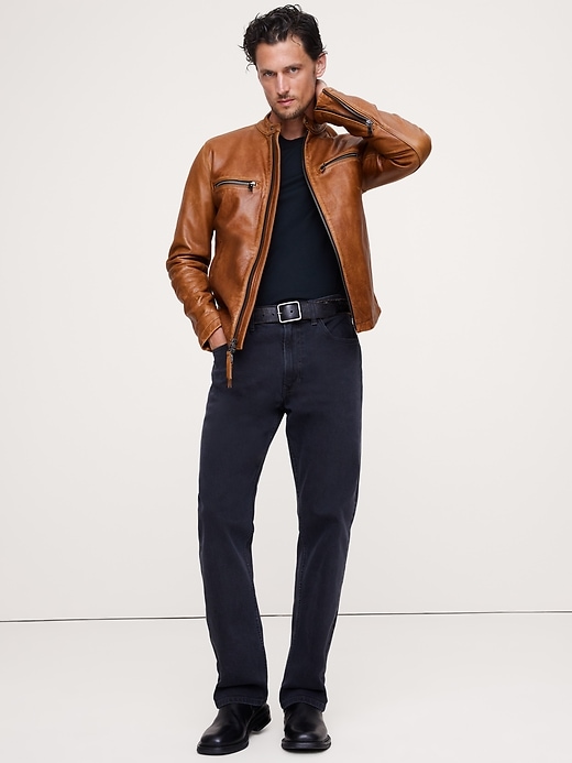 Leather Biker Jacket | Banana Republic
