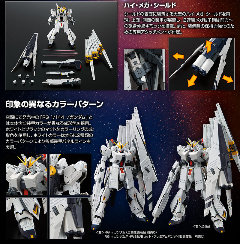 RG νガンダムHWS／RG νガンダム用 HWS拡張セット