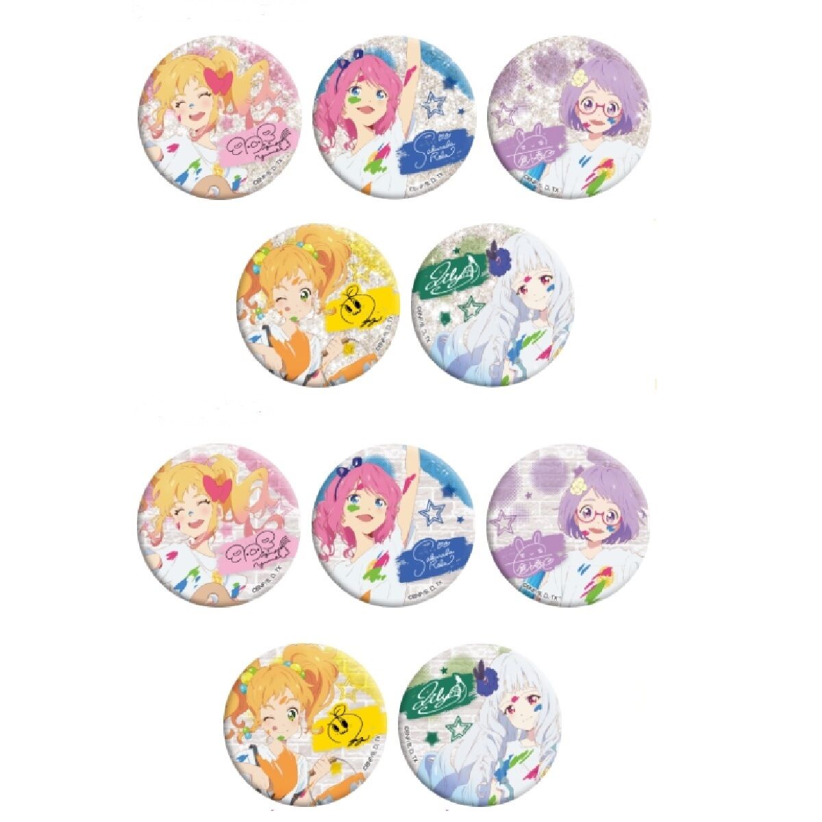 アイカツ 1~2月 season2 バースデー缶バッチ 白鳥ひめ アイカツ