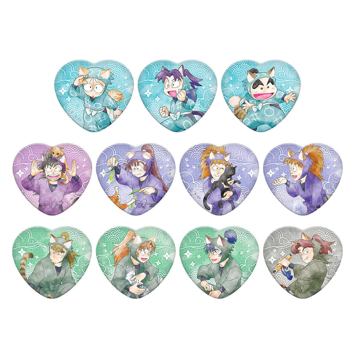 忍たま乱太郎 ナンジャタウン ハート缶バッジセット 忍たま乱太郎 in