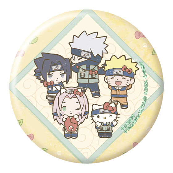 NARUTO サンリオキャラクターズ ホログラム缶バッジコレクション 全9種