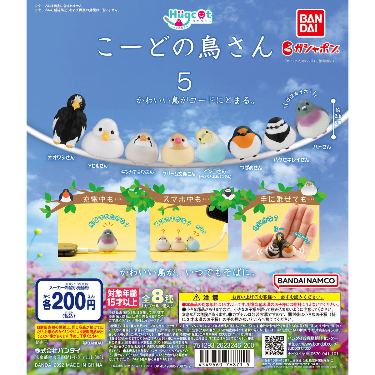 ハグコット こーどの鳥さん5｜ガシャポンオフィシャルサイト