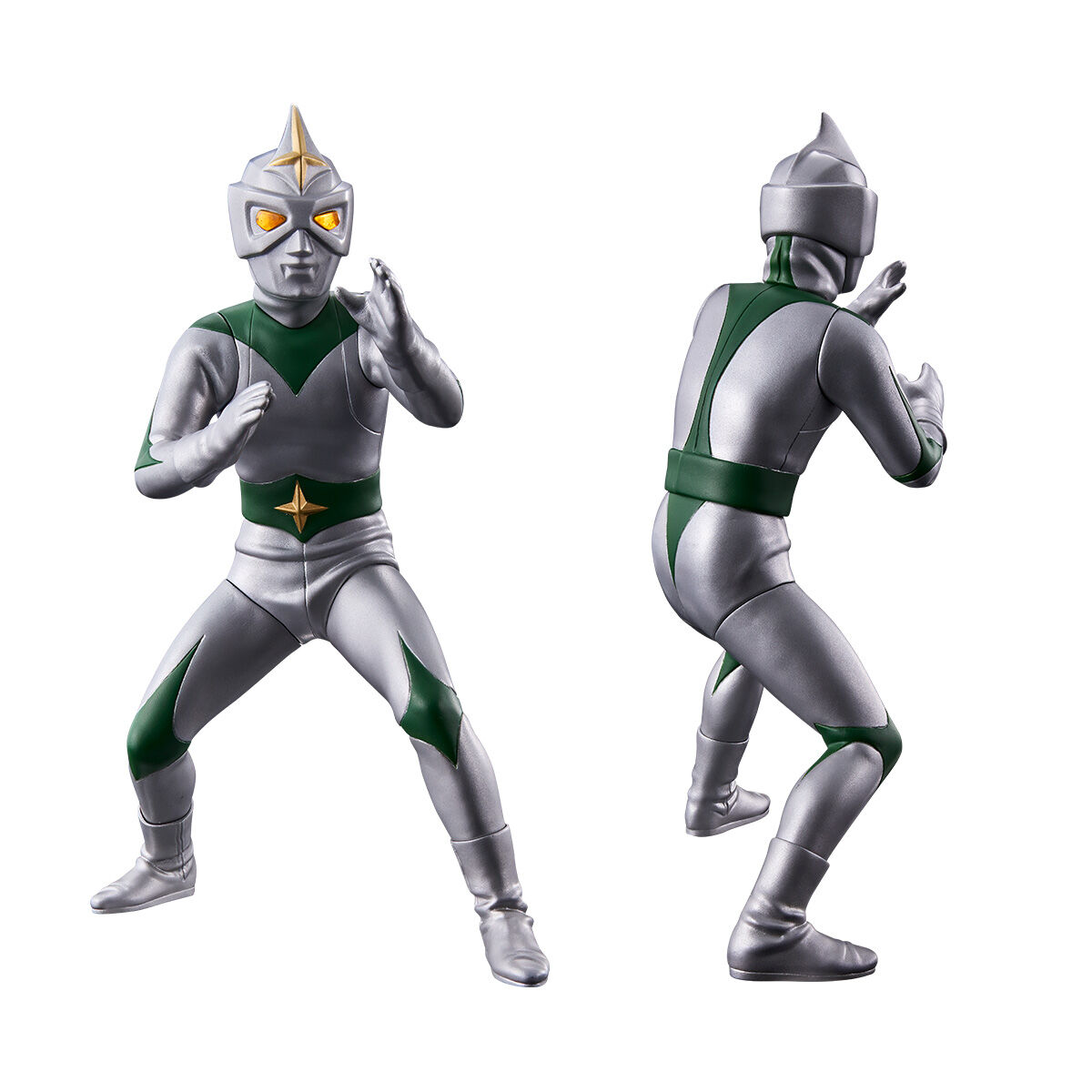 □エクスプラス ミラーマン ソフビ 会場限定品 グリーンメタリック