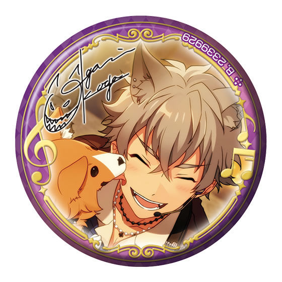 喫茶柄 番カフェ缶 バッジ あんスタ 大神晃牙 喫茶柄 番カフェ缶