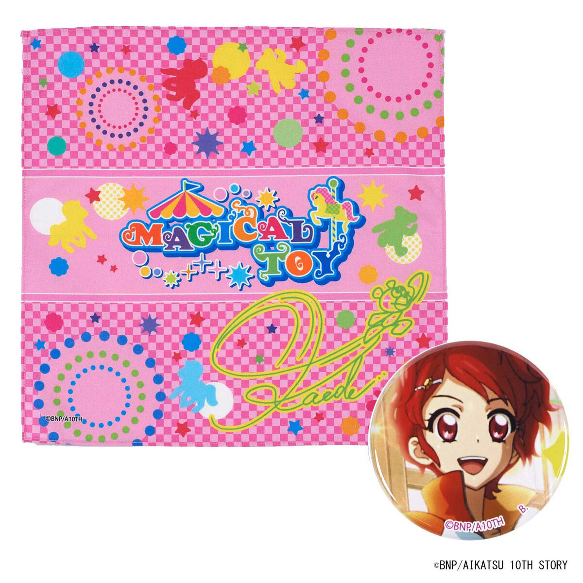 アイカツ 紫吹蘭 サイン入りハンカチ アイカツ 紫吹蘭 サイン入り